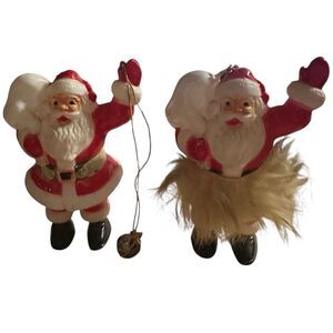 Vintage Hard Plastic Santa Claus Christmas Holiday Figure or ornament